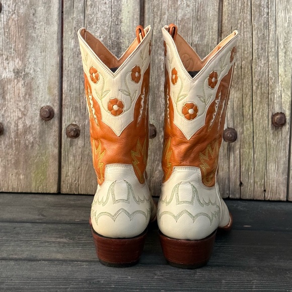 Rare Vintage Old Gringo Butterfly Inlay Women’s Cowboy Boots - Picture 4 of 8